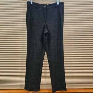 Annette Gortz Edno Charcoal Black Virgin Wool Blend Straight Leg Pants 36/US 6